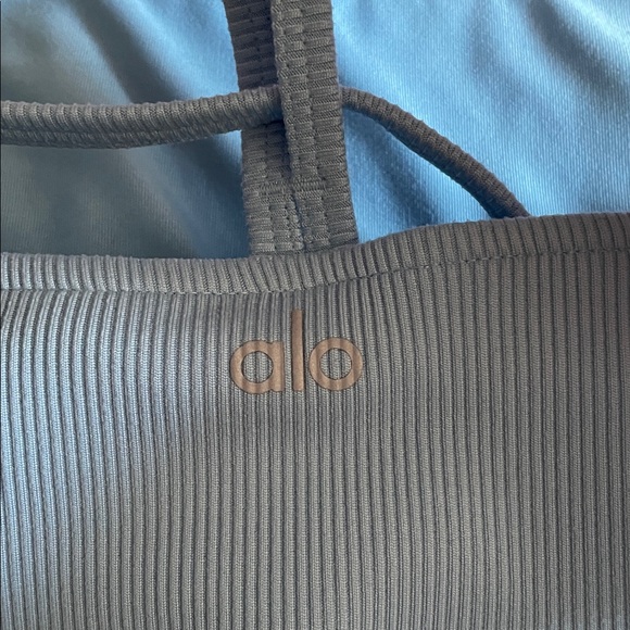 ALO | Light Blue Ribbed Top - Picture 5 of 10